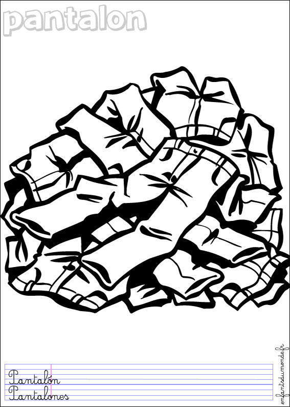 coloriage pantalon 1